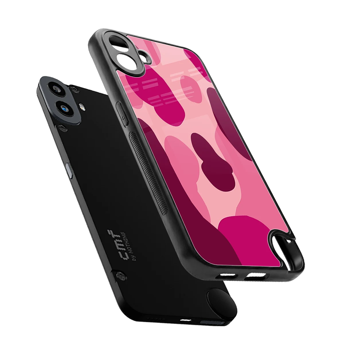 Pink Carousel sleek cmf nothing phone 1 cover with tempered glass back and TPU edges