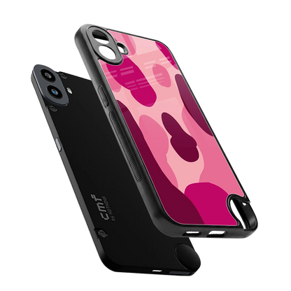 Pink Carousel sleek cmf nothing phone 1 cover with tempered glass back and TPU edges