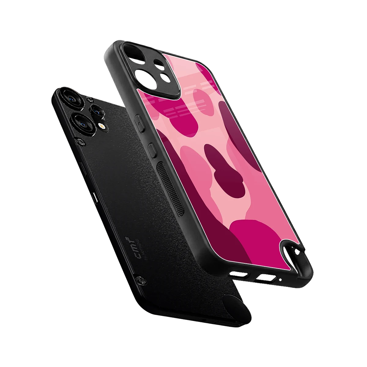 Pink Carousel sleek cmf nothing phone 2 pro cover with tempered glass back and TPU edges