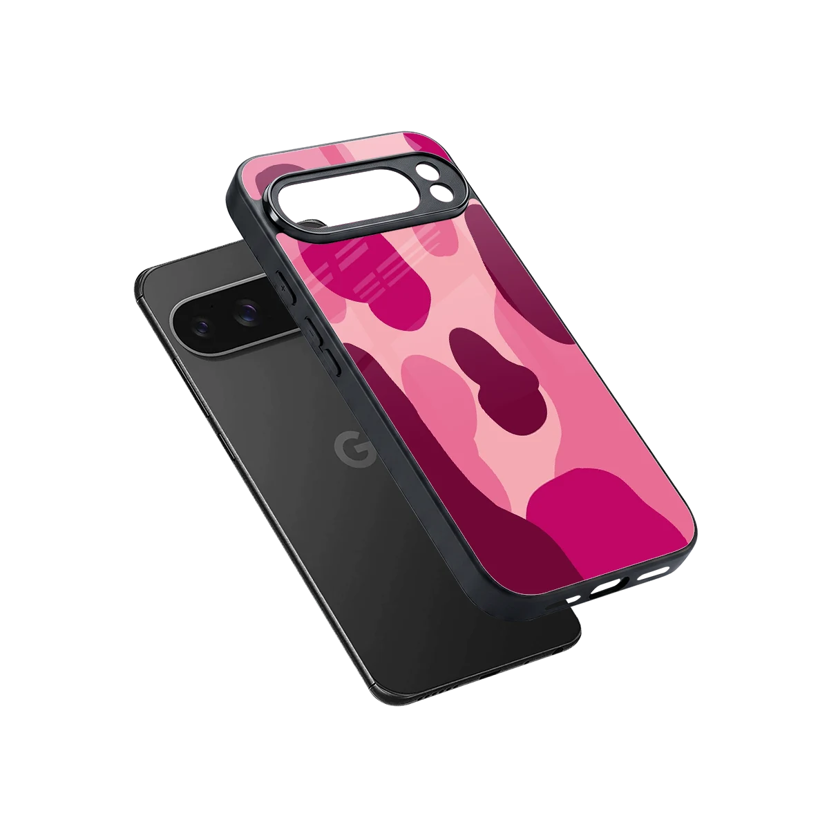 Pink Carousel sleek google pixel 10 pro xl cover with tempered glass back and TPU edges
