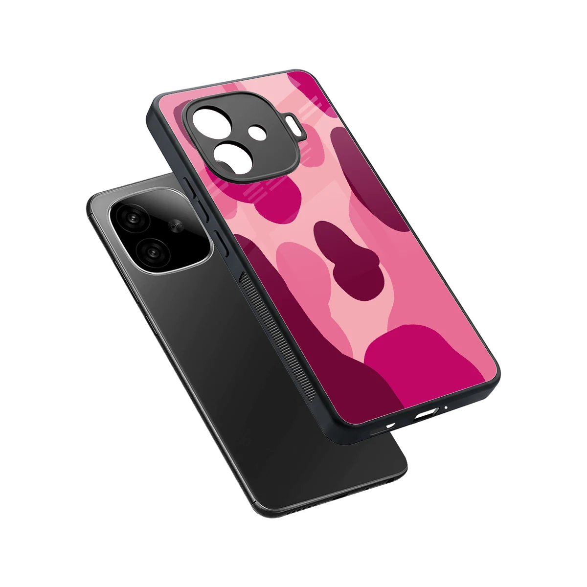 Pink Carousel sleek iqoo neo 10r 5g cover with tempered glass back and TPU edges