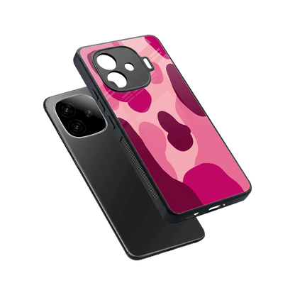 Pink Carousel sleek iqoo neo 10r 5g cover with tempered glass back and TPU edges