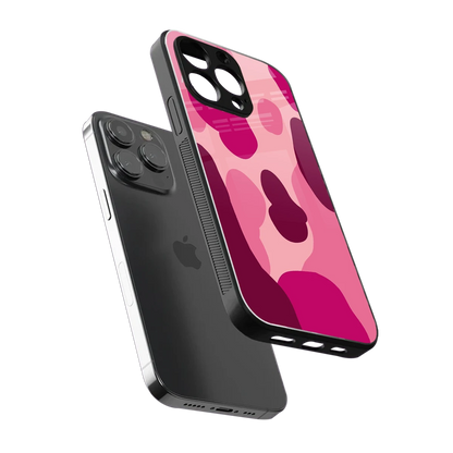 Pink Carousel sleek iphone 14 pro max cover with tempered glass back and TPU edges