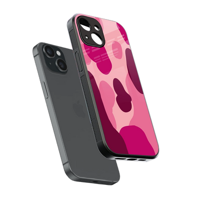 Pink Carousel sleek iphone 13 cover with tempered glass back and TPU edges
