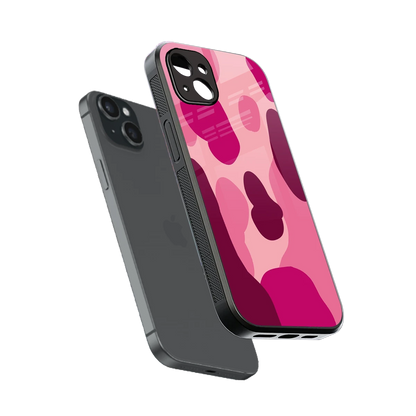 Pink Carousel sleek iphone 14 plus cover with tempered glass back and TPU edges