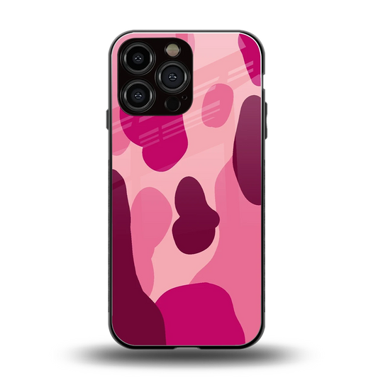 Pink Carousel back phone cover | glass case for iphone 15 pro max