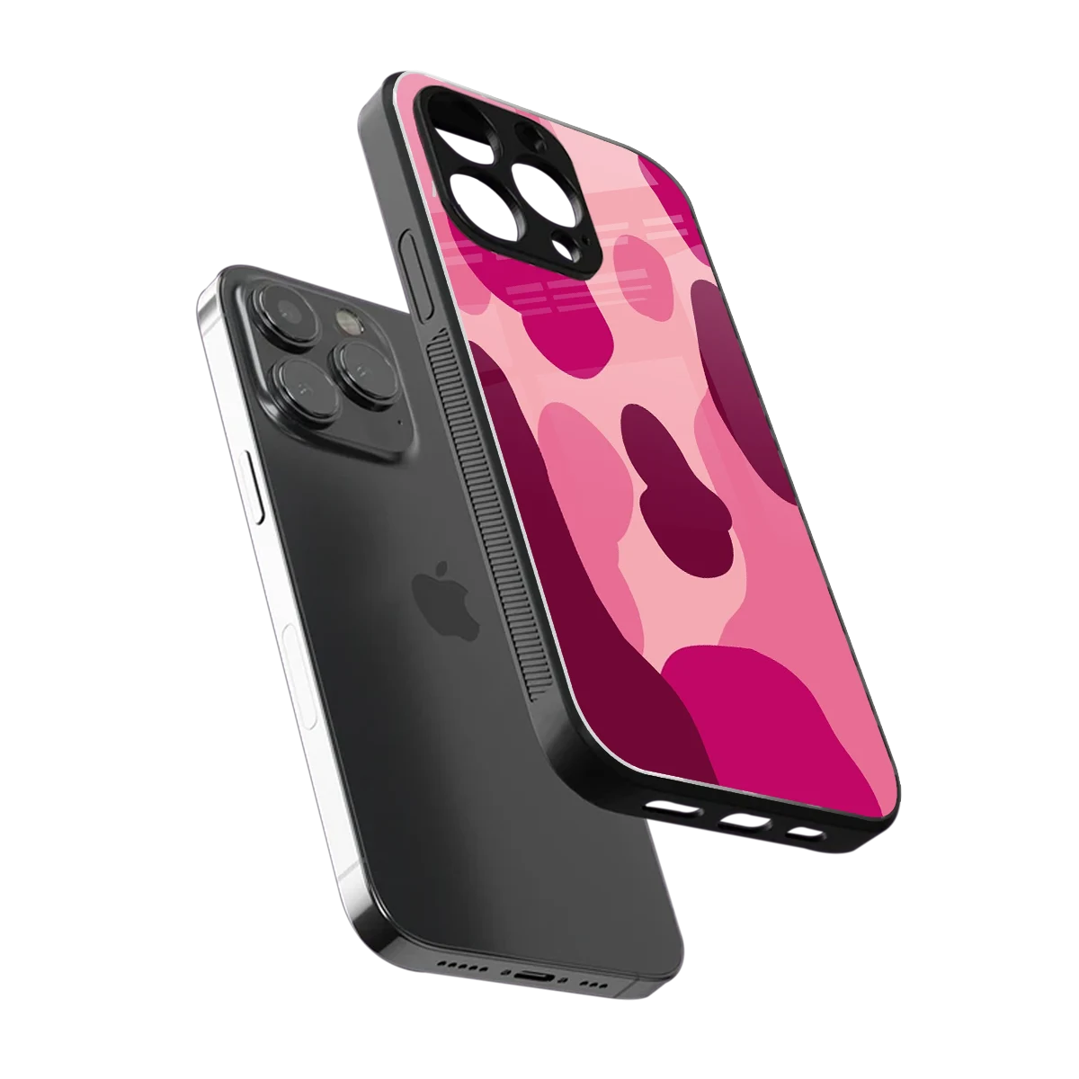 Pink Carousel sleek iphone 16 pro max cover with tempered glass back and TPU edges