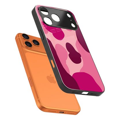Pink Carousel sleek iphone 17 pro cover with tempered glass back and TPU edges