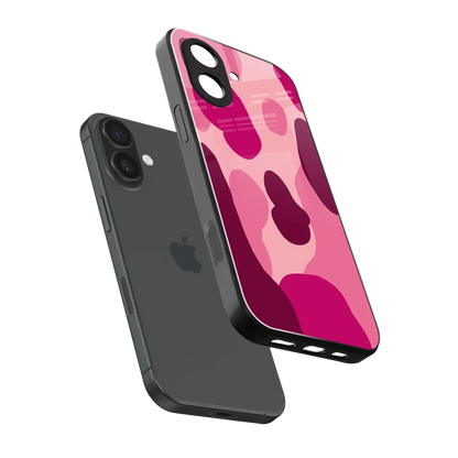 Pink Carousel sleek iphone 17 cover with tempered glass back and TPU edges