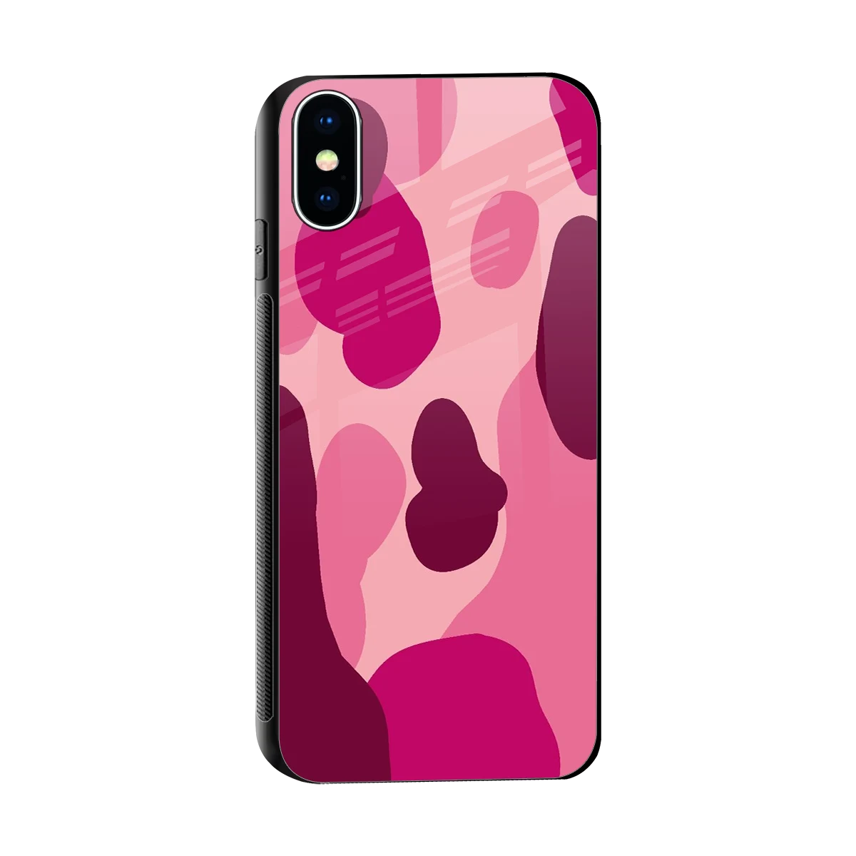 Pink Carousel sleek iphone xs cover with tempered glass back and TPU edges