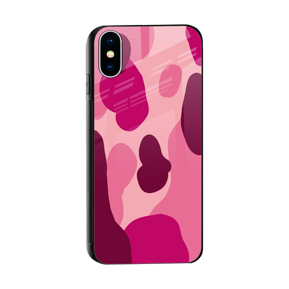 Pink Carousel sleek iphone xs cover with tempered glass back and TPU edges