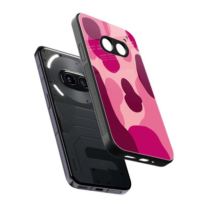 Pink Carousel sleek nothing phone 2a cover with tempered glass back and TPU edges