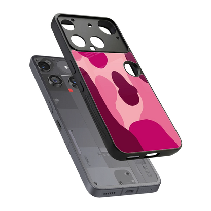 Pink Carousel sleek nothing phone 3 cover with tempered glass back and TPU edges