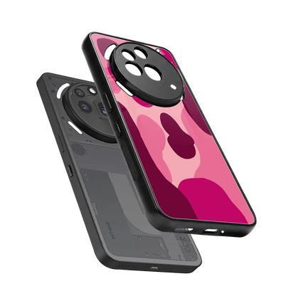 Pink Carousel sleek nothing phone 3a pro cover with tempered glass back and TPU edges