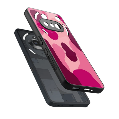 Pink Carousel sleek nothing phone 3a cover with tempered glass back and TPU edges