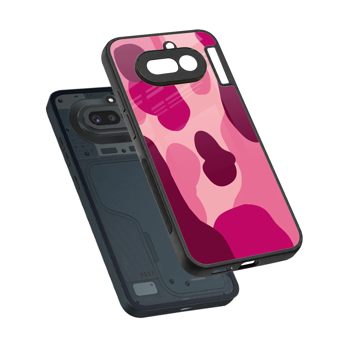 Pink Carousel sleek nothing phone 4a cover with tempered glass back and TPU edges