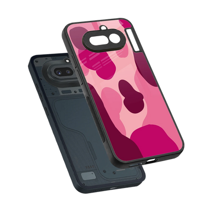 Pink Carousel sleek nothing phone 4a cover with tempered glass back and TPU edges