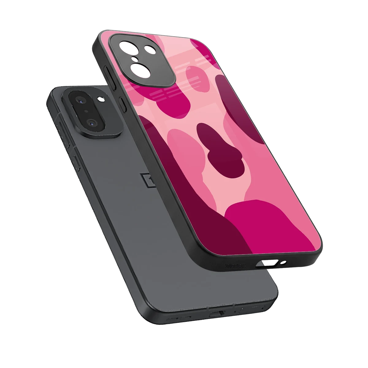 Pink Carousel sleek oneplus 15r cover with tempered glass back and TPU edges