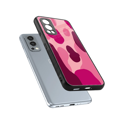 Pink Carousel sleek oneplus nord 2 cover with tempered glass back and TPU edges