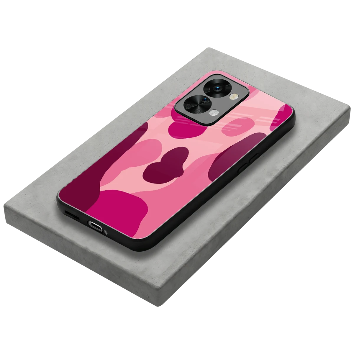 Pink Carousel stylish phone case for oneplus nord 2t | glossy glass and slim fit