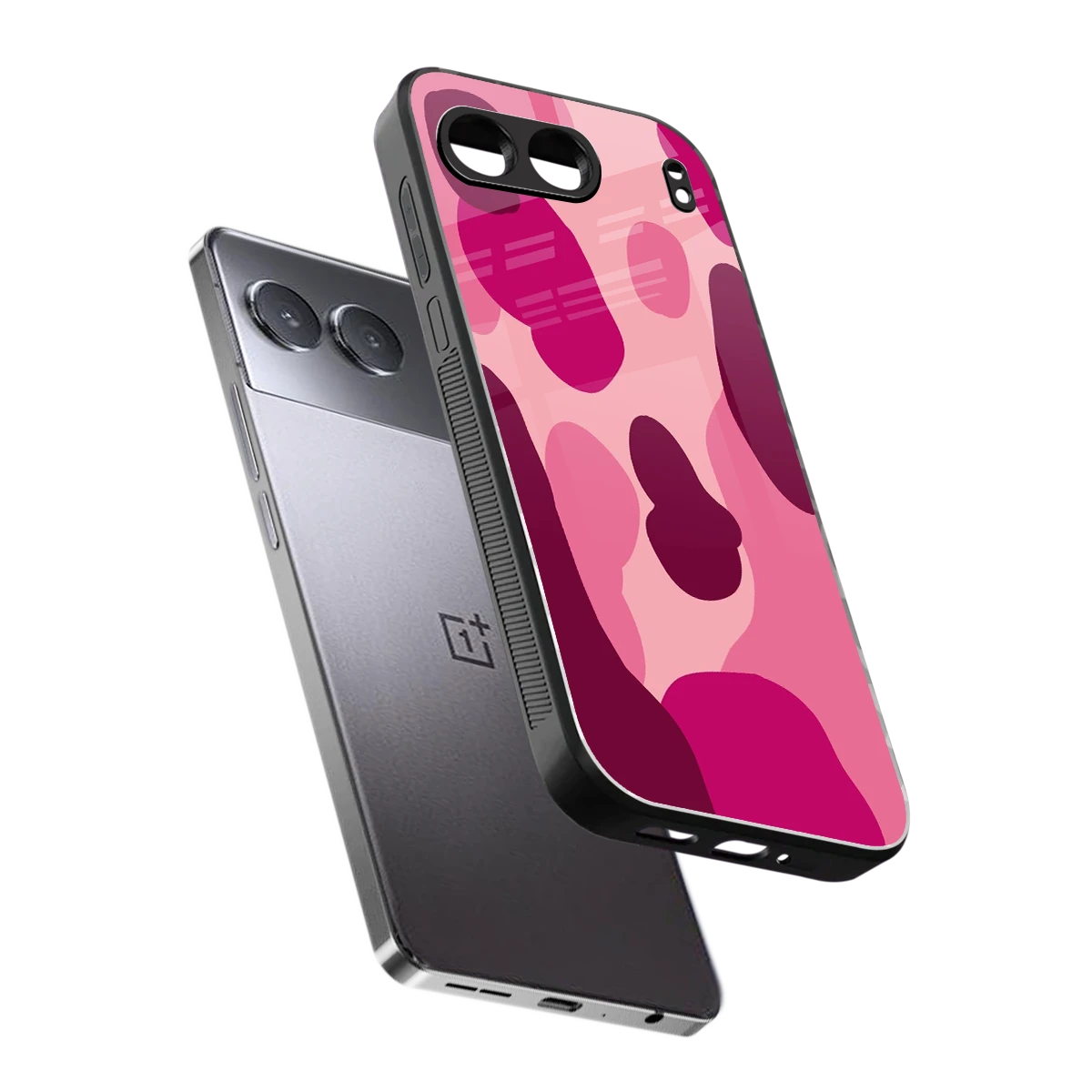 Pink Carousel sleek oneplus nord 4 cover with tempered glass back and TPU edges