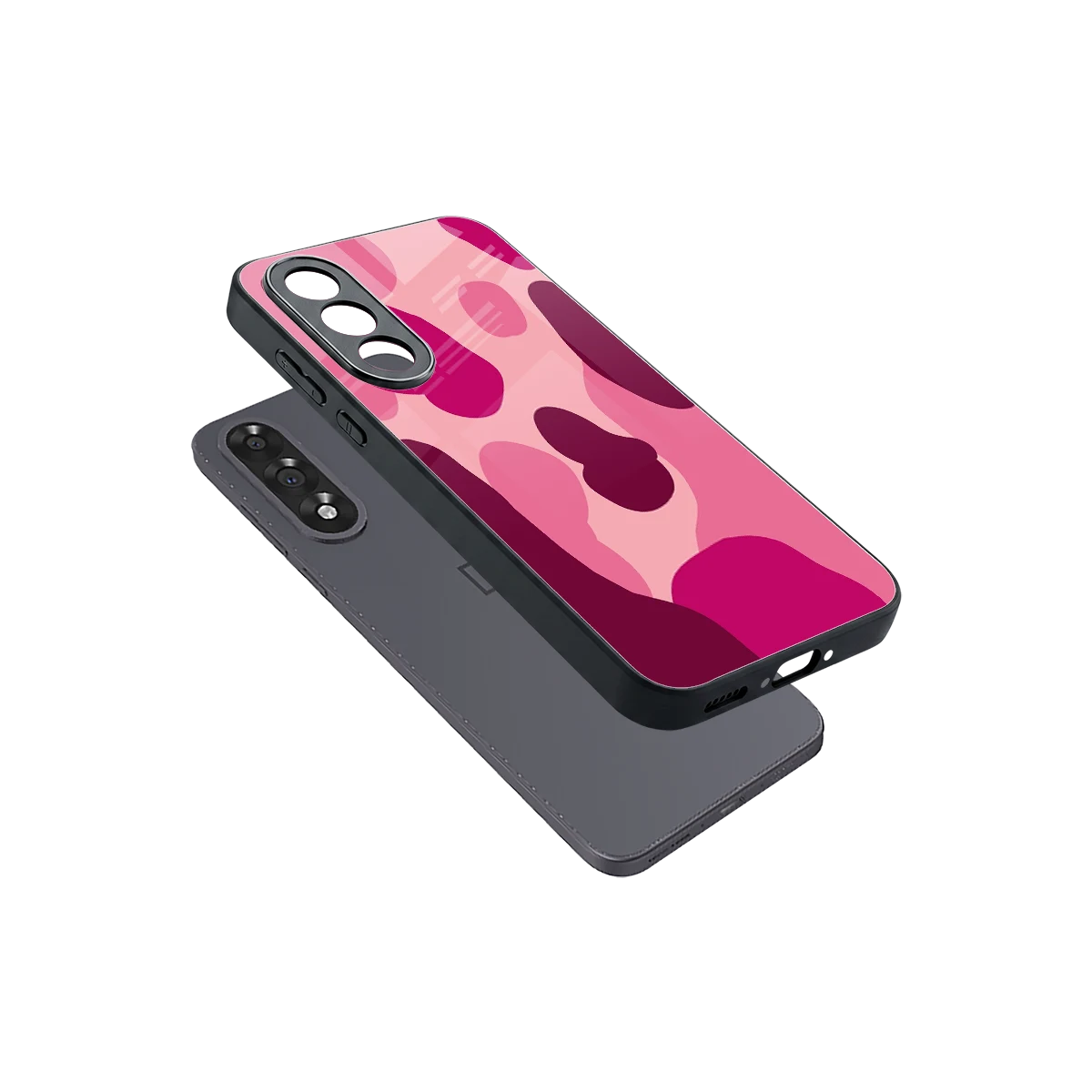 Pink Carousel sleek oneplus nord 5 cover with tempered glass back and TPU edges