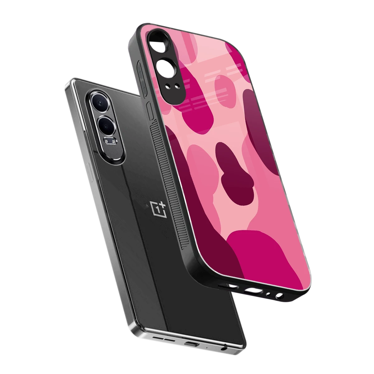 Pink Carousel sleek oneplus nord ce 4 lite cover with tempered glass back and TPU edges
