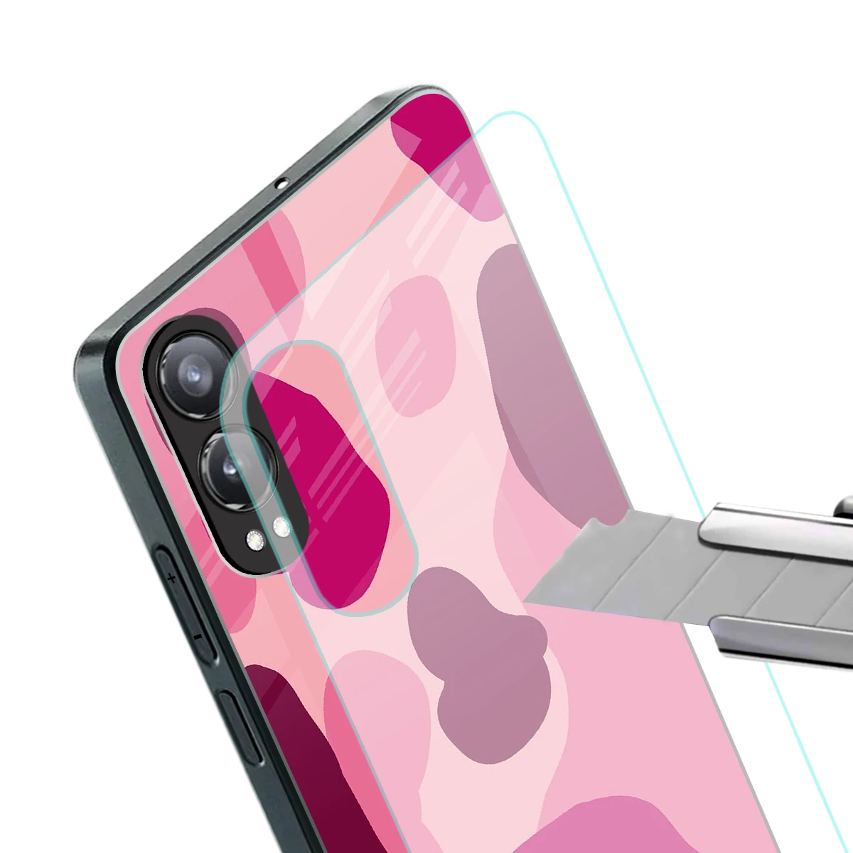 Pink Carousel stylish phone case for oneplus nord ce 4 lite | glossy glass and slim fit