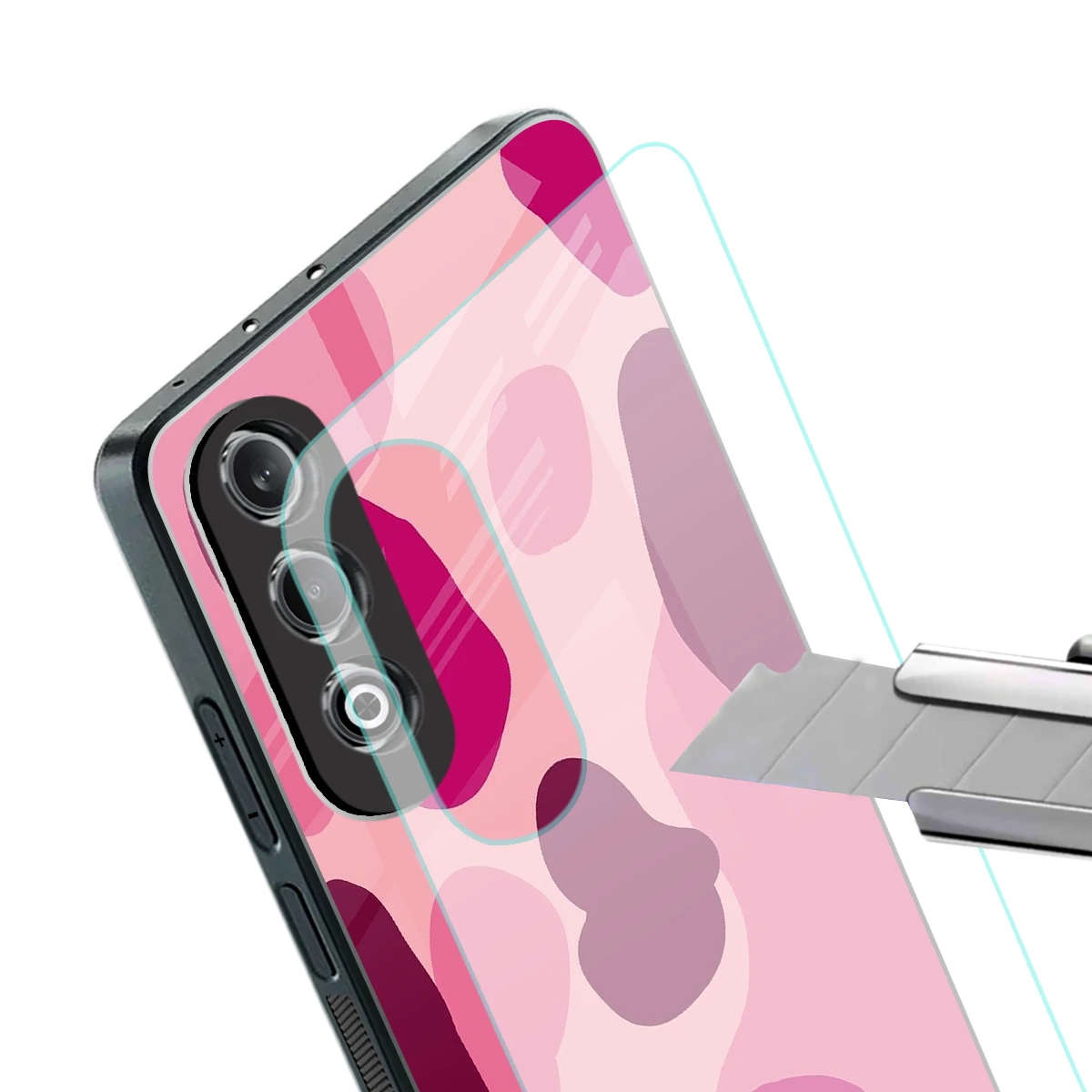 Pink Carousel stylish phone case for oneplus nord ce 4 | glossy glass and slim fit