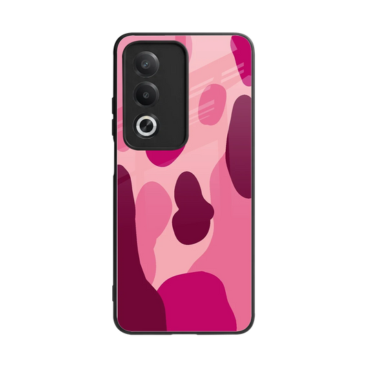 Pink Carousel back phone cover | glass case for oppo a3 pro
