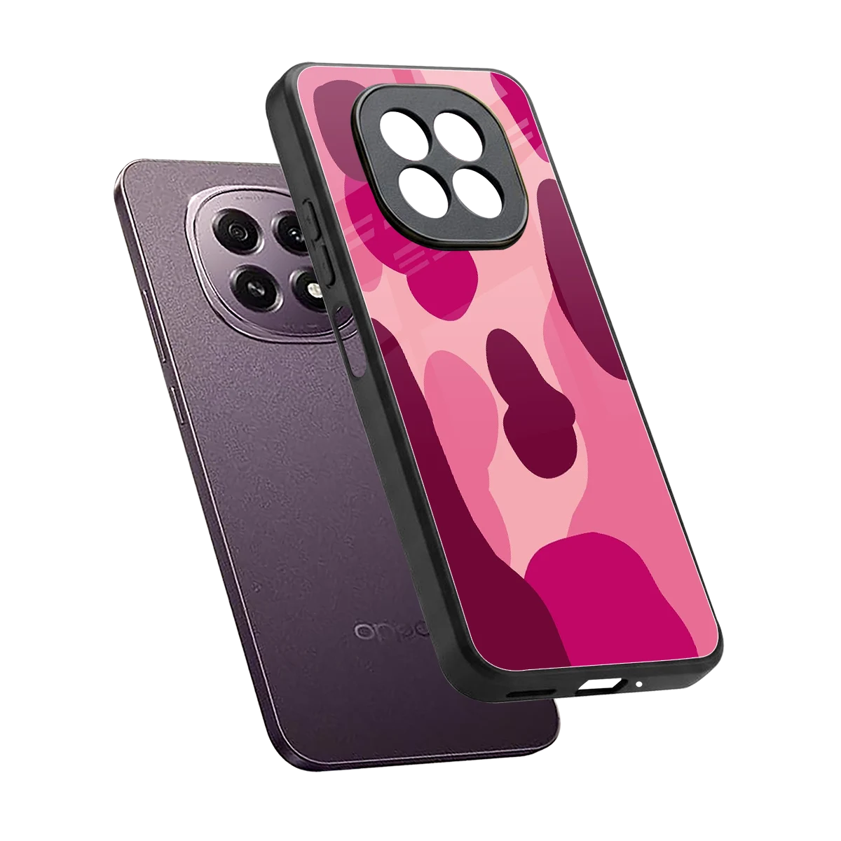 Pink Carousel sleek oppo f29 5g cover with tempered glass back and TPU edges