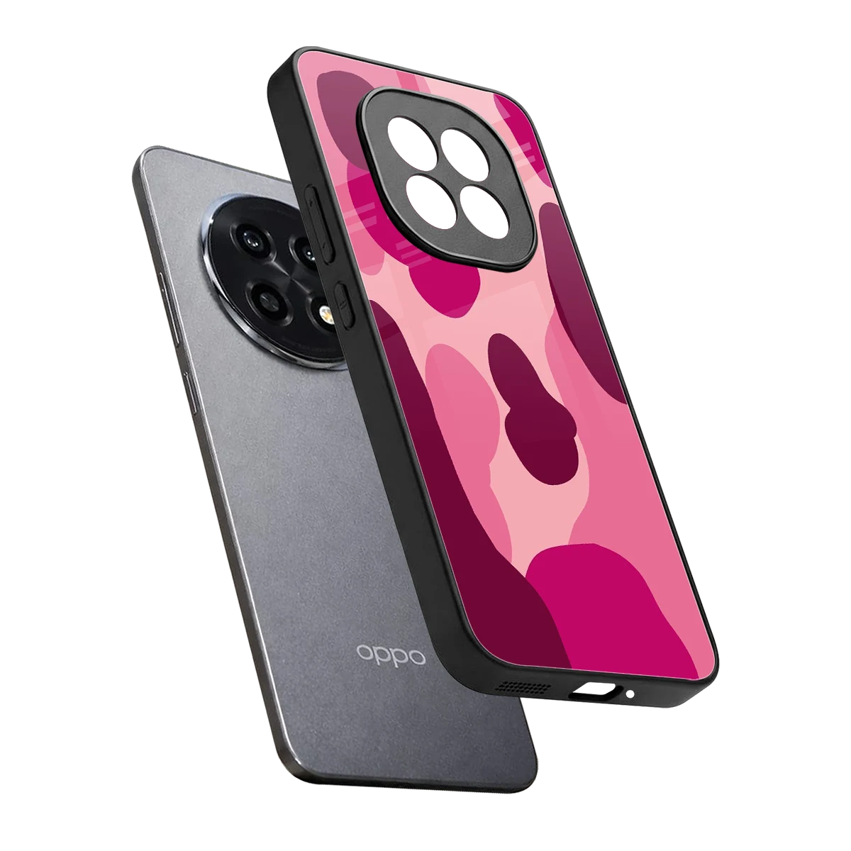 Pink Carousel sleek oppo f29 pro 5g cover with tempered glass back and TPU edges