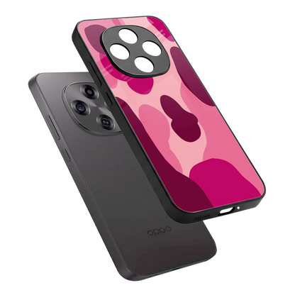 Pink Carousel sleek oppo f31 pro 5g cover with tempered glass back and TPU edges