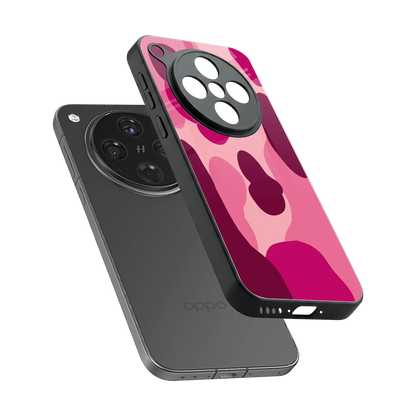 Pink Carousel sleek oppo find x8 cover with tempered glass back and TPU edges