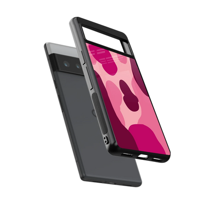 Pink Carousel sleek google pixel 6 pro cover with tempered glass back and TPU edges