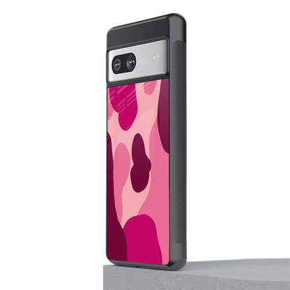 Pink Carousel stylish phone case for google pixel 7a | glossy glass and slim fit