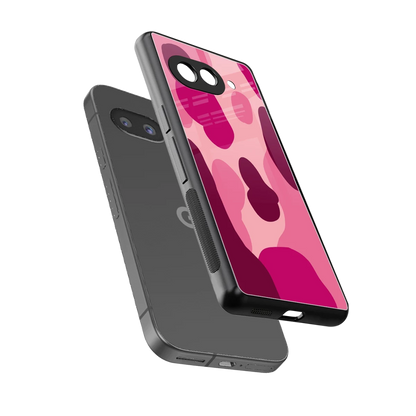 Pink Carousel sleek google pixel 10a cover with tempered glass back and TPU edges