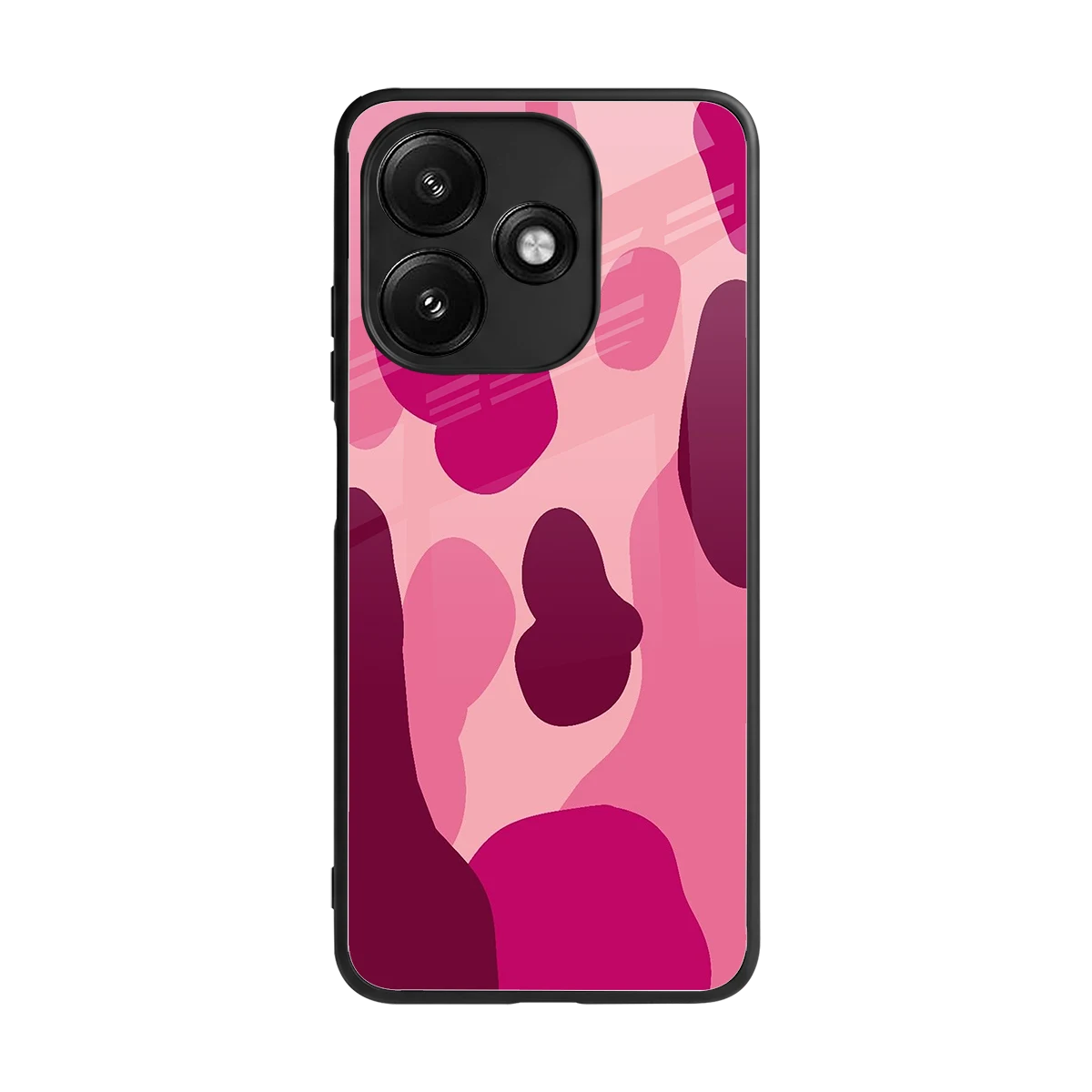 Pink Carousel back phone cover | glass case for redmi 12 5g