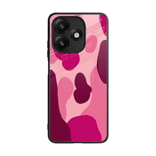 Pink Carousel back phone cover | glass case for redmi 12 5g