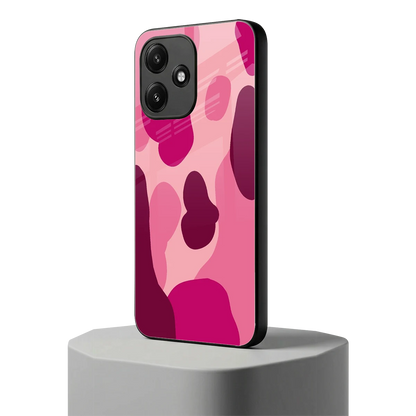 Pink Carousel redmi 12 5g mobile cover | shockproof glass phone case