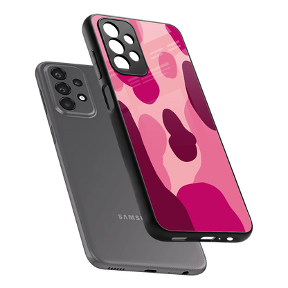 Pink Carousel sleek samsung galaxy a23 cover with tempered glass back and TPU edges