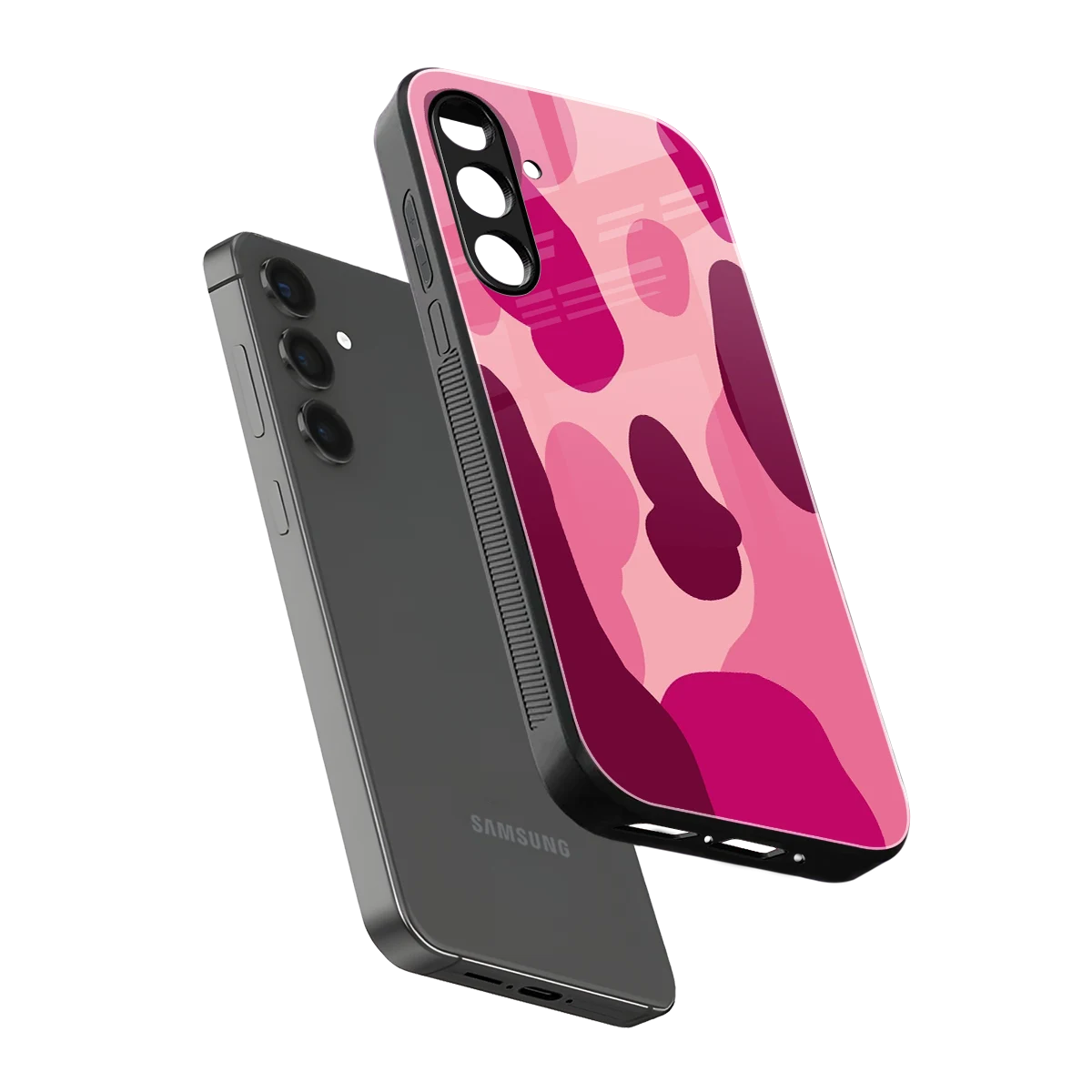Pink Carousel sleek samsung galaxy m35 5g cover with tempered glass back and TPU edges