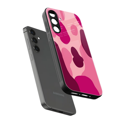 Pink Carousel sleek samsung galaxy m35 5g cover with tempered glass back and TPU edges