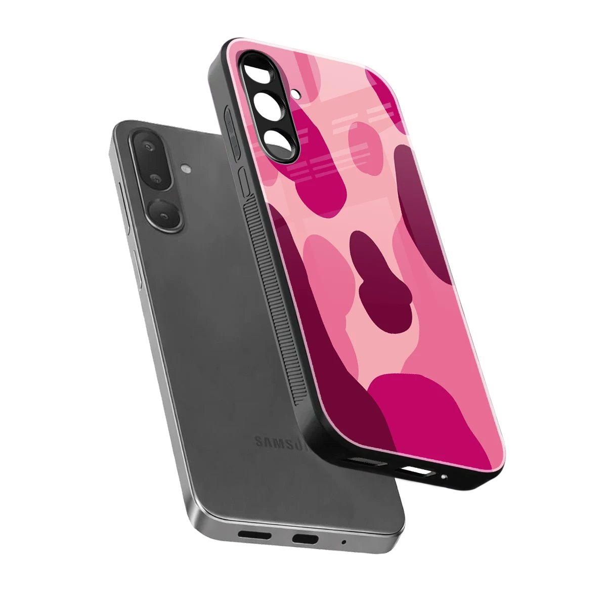 Pink Carousel sleek samsung galaxy m16 5g cover with tempered glass back and TPU edges