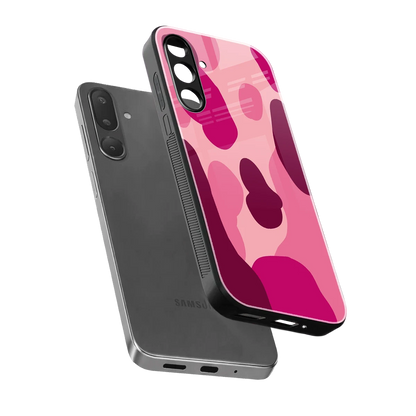 Pink Carousel sleek samsung galaxy m16 5g cover with tempered glass back and TPU edges
