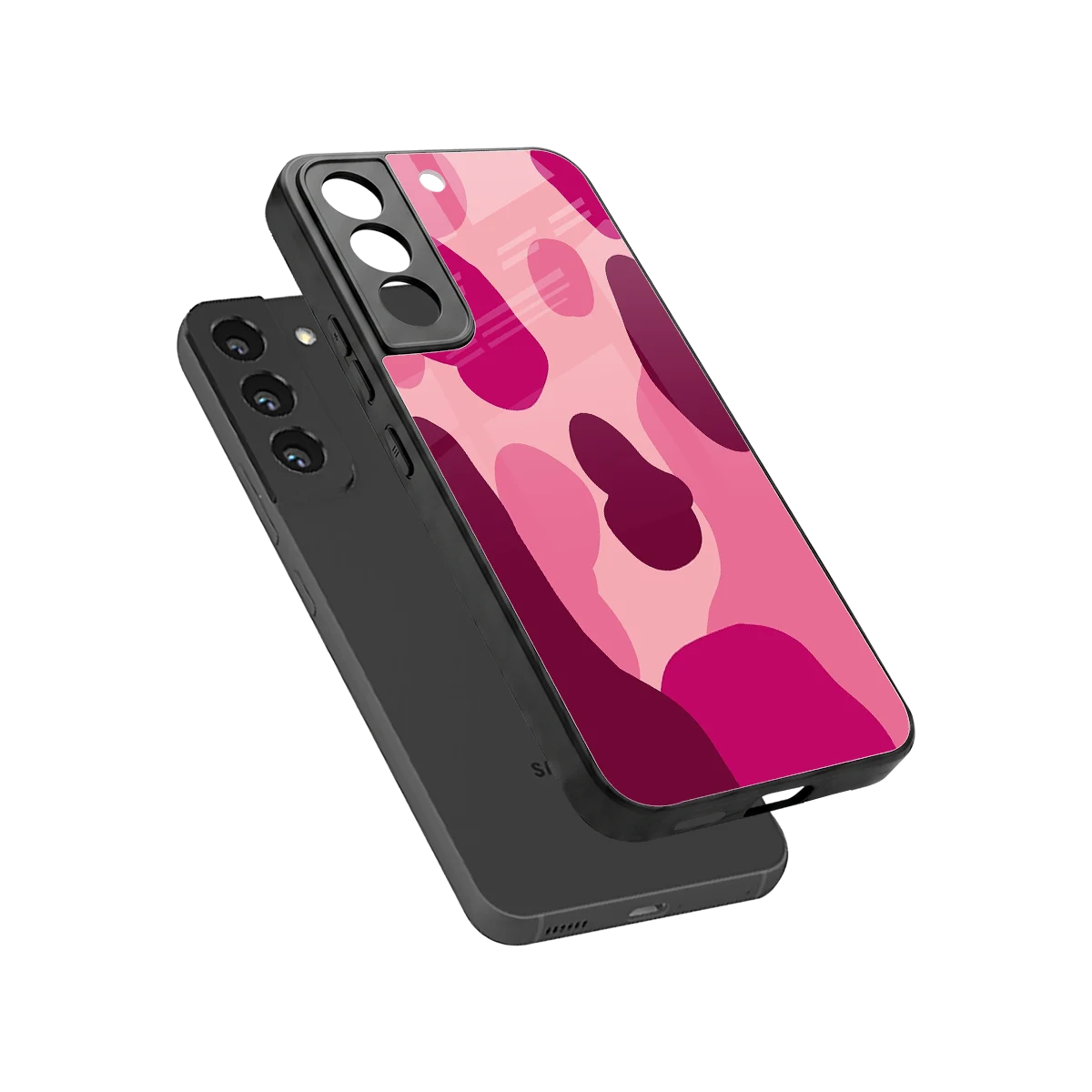 Pink Carousel sleek samsung galaxy s22 cover with tempered glass back and TPU edges