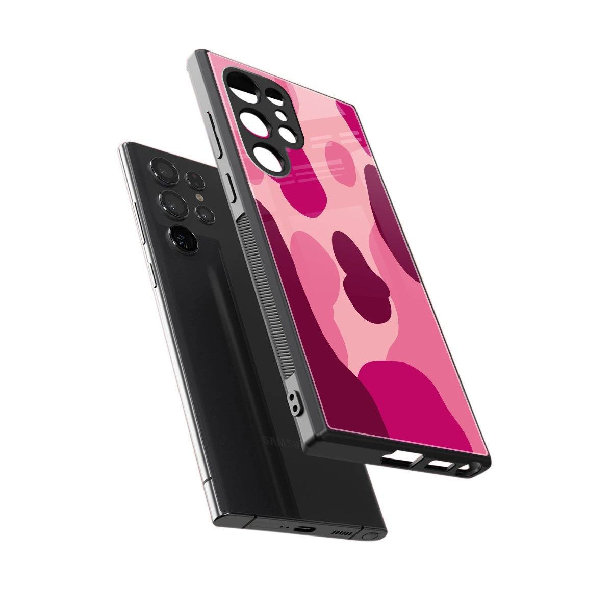 Pink Carousel sleek samsung galaxy s24 ultra cover with tempered glass back and TPU edges