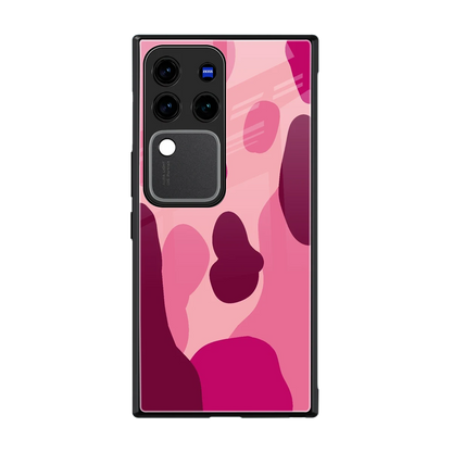 Pink Carousel back phone cover | glass case forvivo v30 pro
