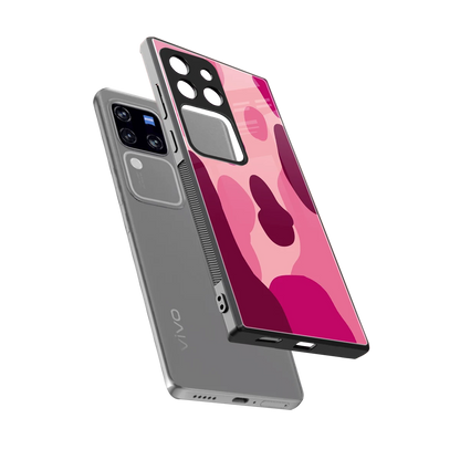 Pink Carousel sleekvivo v30 pro cover with tempered glass back and TPU edges