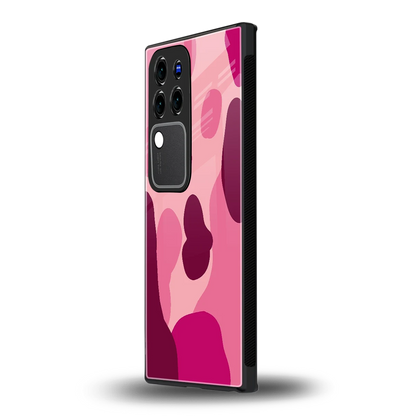 Pink Carouselvivo v30 pro mobile cover | shockproof glass phone case